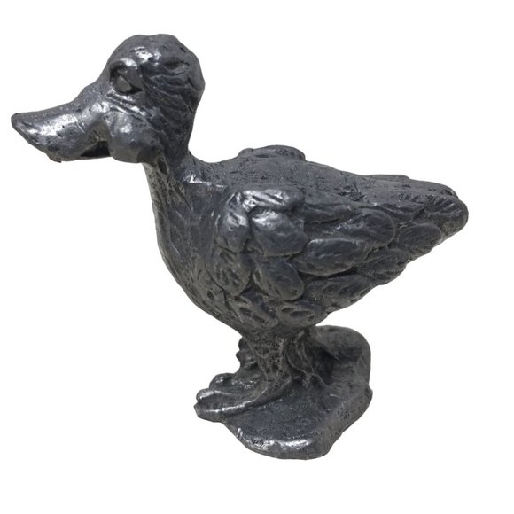 Pewter Duck Figurine - Serious or Crandy Looking Expression - Picture 3 of 5
